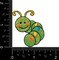 Caterpillar, Shimmery, Whimsical Patches, Embroidered, Iron on Patch